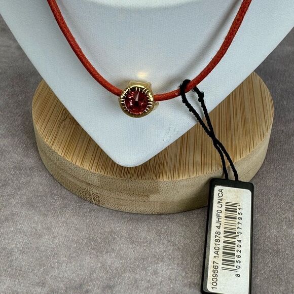 $625 Versace Unisex NWT Medusa Head Charm Cord Adjustable Necklace - Picture 6 of 9